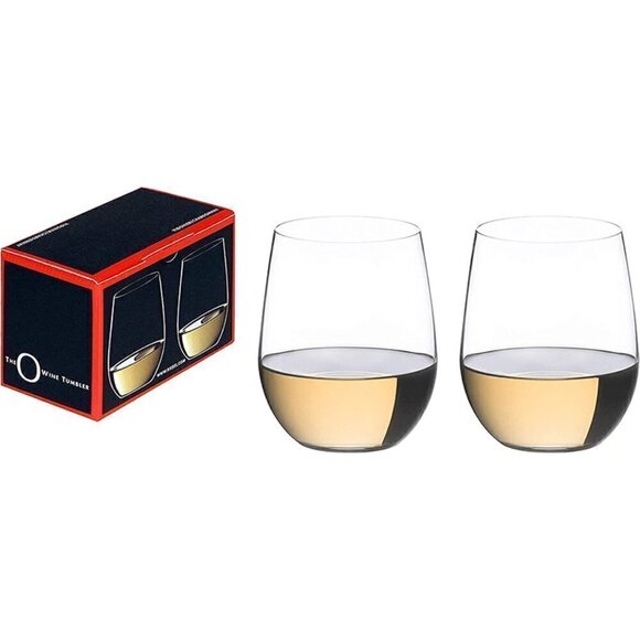 NIB Riedel O Wine 2-Piece Viognier & Chardonnay Wine Clear Crystal Glass Set - Picture 1 of 10